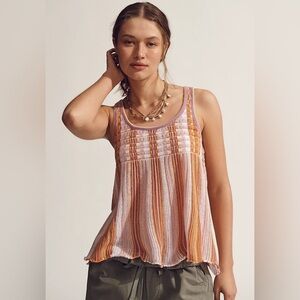 Maeve Knit Tank Top Multicolor Stripe Size M Boho Summer Casual Flowy